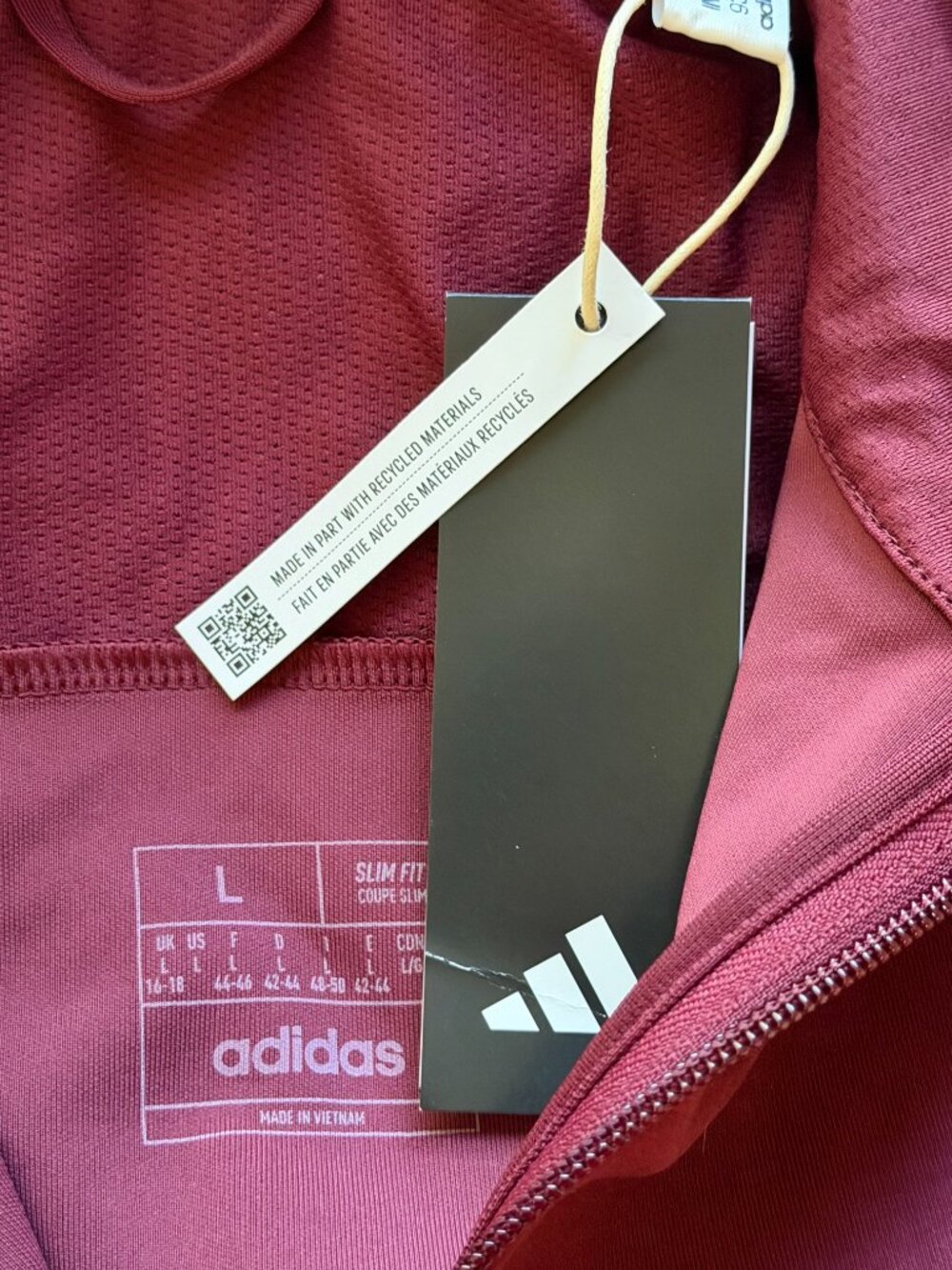 Adidas Recycled Performance Training Jacket NWT Red Large - Picture 12 of 12